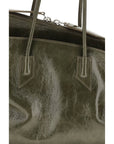 The Attico La Passeggiata Leather Medium Top Handle Handbag - Musk