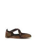 The Attico Nomad Leather Ballet Flats - Brown