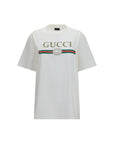 Gucci Cotton Interlocking GG Web T-Shirt - White