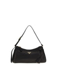 Prada Leather Aimée Shoulder Bag - Black