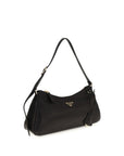 Prada Leather Aimée Shoulder Bag - Black