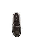 Prada Leather Brushed Slip-On Loafers - Brown