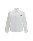 Prada Cotton Logo Patch Shirt - White