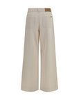 Max Mara Cotton Wide Leg Pants - Cool Beige