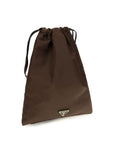 Prada Wish Re-Nylon Pouch Bag - Brown