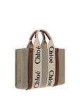 Chloé Small Linen Woody Tote Handbag