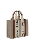 Chloé Small Linen Woody Tote Handbag
