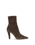 Saint Laurent Jill Suede Leather Ankle Boots - Brown