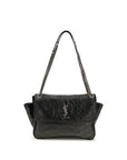 Saint Laurent Niki Leather Shoulder Bag - Black