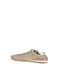 Miu Miu Plume Suede Leather Low Top Sneakers - Cool Beige