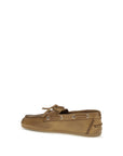 Miu Miu Slip-On Suede Leather Boat Shoes - Coffee Brown