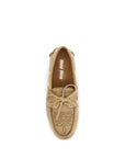 Miu Miu Slip-On Suede Leather Boat Shoes - Coffee Brown