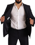 Dolce & Gabbana Martini Jacquard Blazer & Pants 2-Piece Suit - Deepest Blue