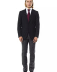 Uominitaliani Wool Suit Blazer - Black