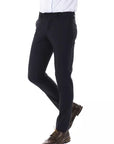 Uominitaliani Wool Suit Pants Super Slim Fit - Charcoal