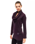Montana Blu Cowl Neck Wool Sweater - Deepest Purple