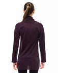 Montana Blu Cowl Neck Wool Sweater - Deepest Purple - Made In Italy