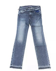 Jacob Cohen Medium Wash Fringe Hems Slim Fit Jeans