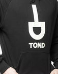 Tond Logo Cotton Hoodie - Made In Italy - Black
