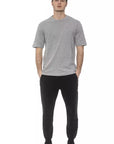 Tond Logo Cotton T-Shirt - Marle Gray/Grey - Made In Italy