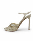 Prada Gold Leather Stiletto Heels