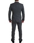 Dolce & Gabbana Martini Checkered Blazer & Pants 2 Piece Suit - Gray/Grey