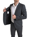 Dolce & Gabbana Martini Checkered Blazer & Pants 2 Piece Suit - Gray/Grey
