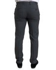 Dolce & Gabbana Martini Checkered Blazer & Pants 2 Piece Suit - Gray/Grey