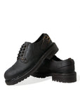 Brown Leather Lace-Up Derby Shoes