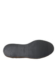 Dolce & Gabbana Black Woven Leather Lace-Up Casual Derby Shoes