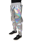 Dolce & Gabbana Silver Iridescent Metallic Jogger Pants