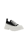 Alexander McQueen Black & White Tread Slick Sneakers