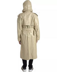 Bottega Veneta Leather Hooded Trench Coat Jacket