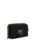 PINKO Love One Classic Leather Shoulder Bag