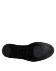 Dolce & Gabbana Black Patent Leather Derby Lace-Up Dress Shoes