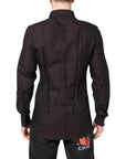 Dolce & Gabbana Maroon Jacquard Shirt