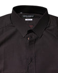 Dolce & Gabbana Maroon Jacquard Shirt