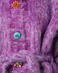 Dolce & Gabbana Button Mismatch Trench Coat - Purple