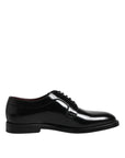 Dolce & Gabbana Black Leather Lace-Up Derby Formal Shoes