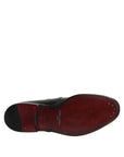 Dolce & Gabbana Black Leather Monk Strap Dress Shoes