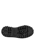 Dolce & Gabbana Black Patent Leather Casual Derby Shoes