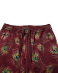 Dolce & Gabbana Burgundy Peacock Feather Jogger Pants