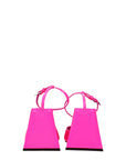 The Attico Piper Heeled Sandals - Fuchsia Pink