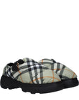 Burberry Checked Fabric Slip-On Shoes