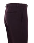 Gucci Bordeaux Wool Slim Fit Pants