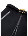 Gucci Black Wool Skirt With Belt