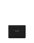 Saint Laurent Slim Black Grained Leather Card Holder
