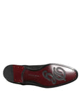 Dolce & Gabbana Black Floral Brocade Lace-Up Derby Dress Shoes