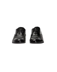 Roberto Pepe Luxury Leather Lace-Up Derby Shoes - Black - Made In Italy