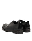 Dolce & Gabbana Black Leather Studded Derby Shoes